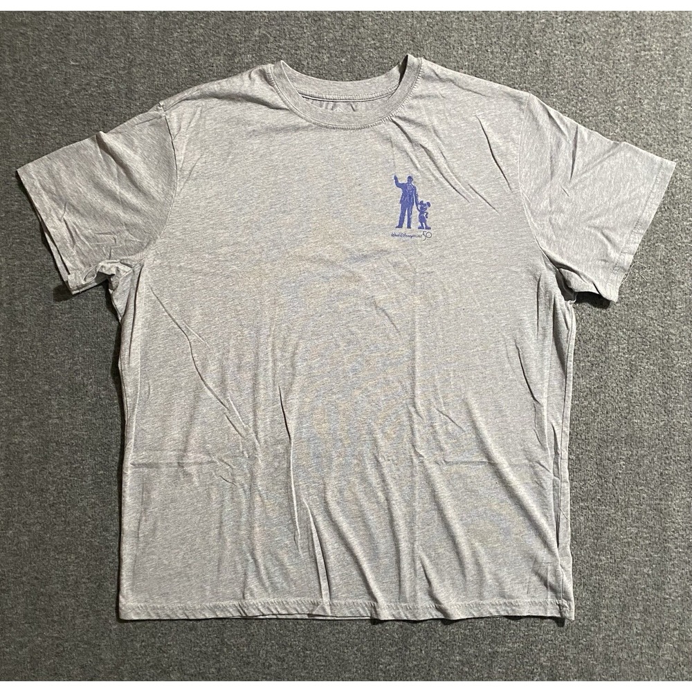 Walt Disney World 50th Anniversary Mickey and Walt Partners Gray Size XL